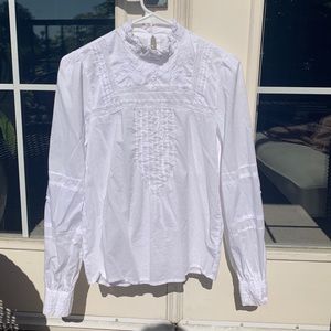 GAP White Highneck Blouse, Xsmall